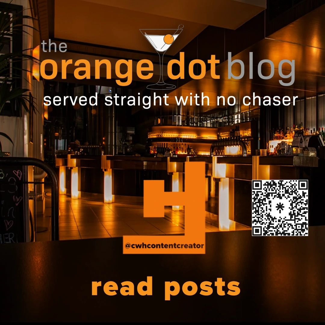 image of inside of bar for Orange Dot Blog